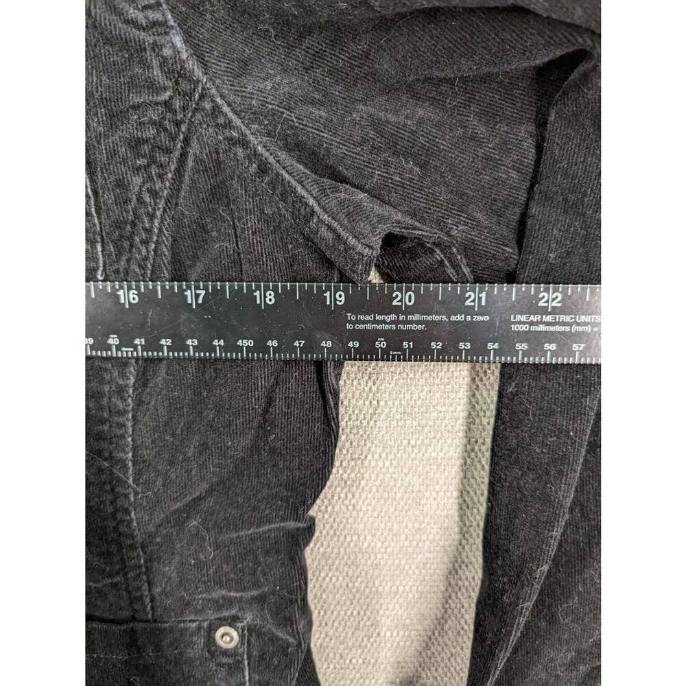 Chico's Corduroy Jacket Size 1 Black Button Up -T0224 - Picture 6 of 6